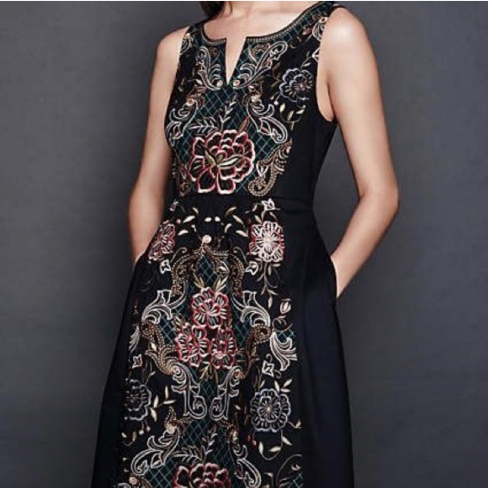 Embroidered Anthropologie Dress - Picture 3 of 9